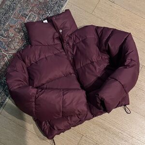 Alo Gold Rush Puffer Jacket - burgundy - medium